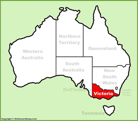 نقشه ویکتوریا استرالیا